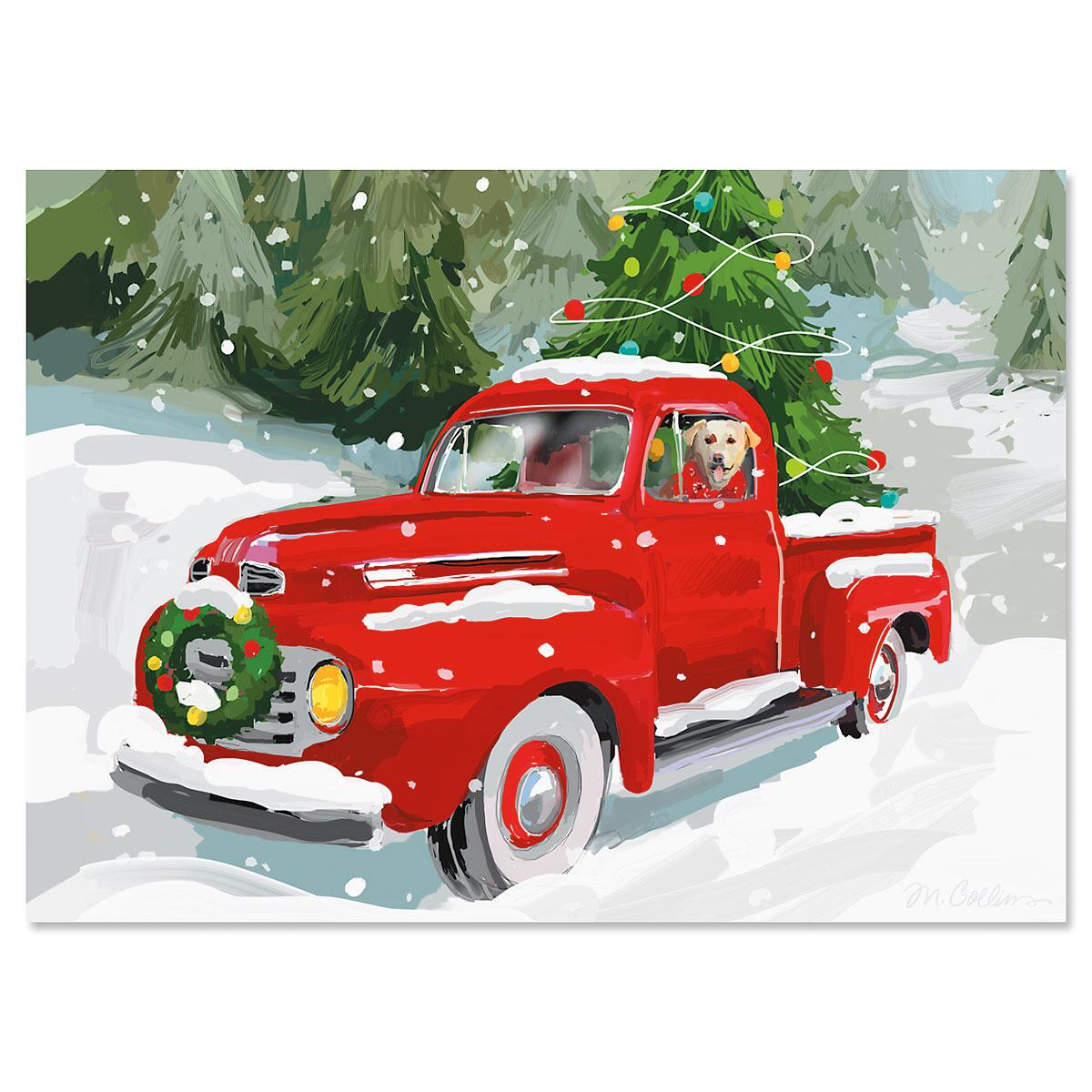 Red Truck Christmas Cards Personalized Current Catalog