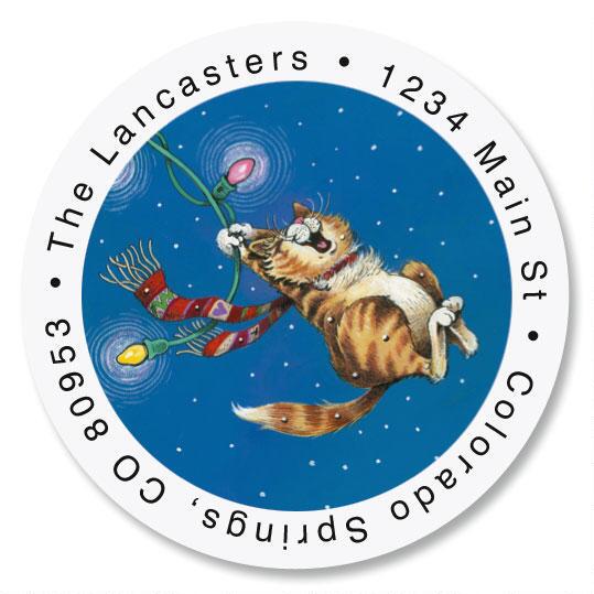 G. Paterson Swinging Christmas Round Address Labels G648 Current Catalog