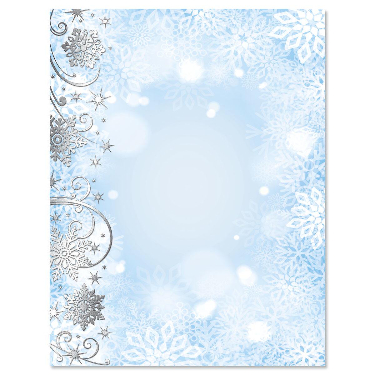 Swirling Flakes Deluxe Christmas Letter Papers | Current Catalog