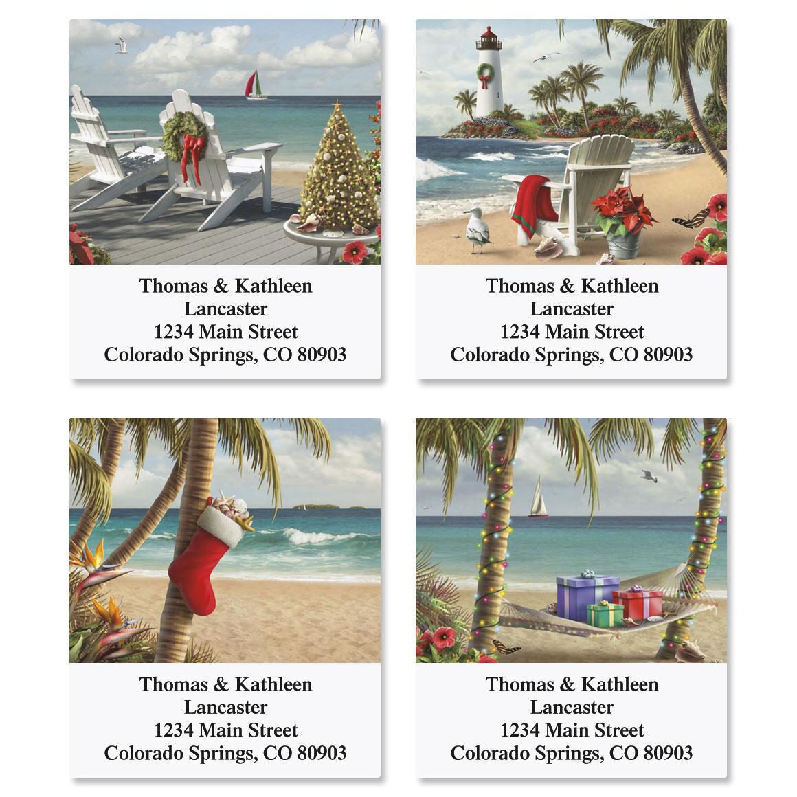Tropical Christmas Address Labels Current Catalog