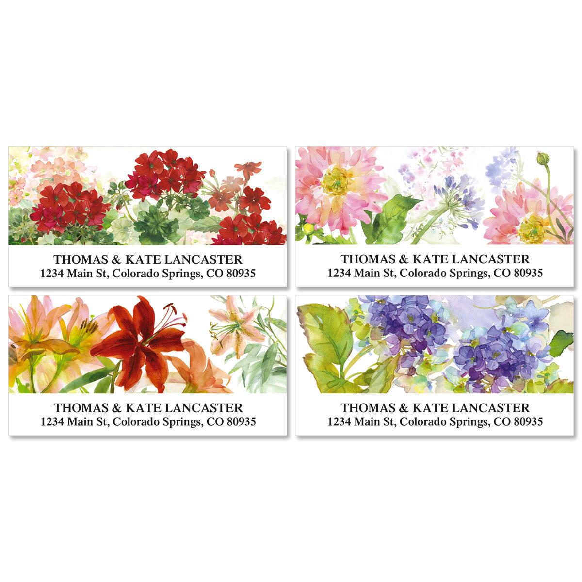Watercolor Flowers Address Labels Current Catalog