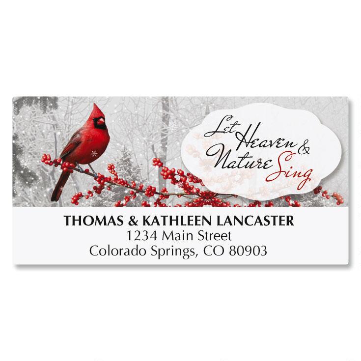 Winterberry Cardinal Address Label | Current Catalog