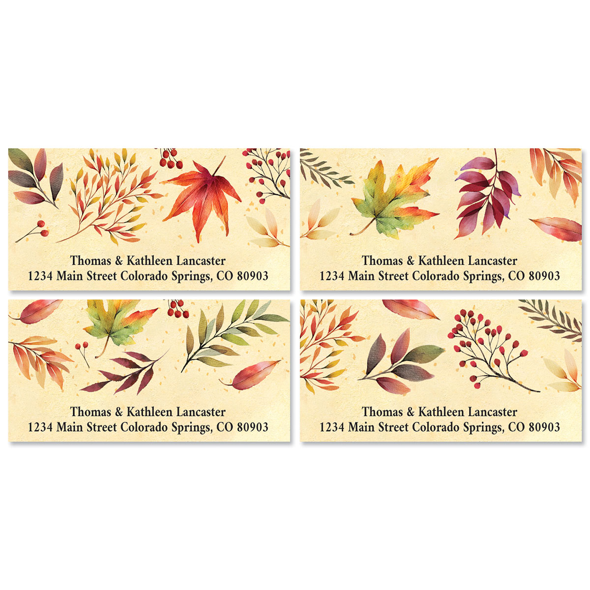 Autumn Flourish Deluxe Address Labels (4 Designs) | Current Catalog
