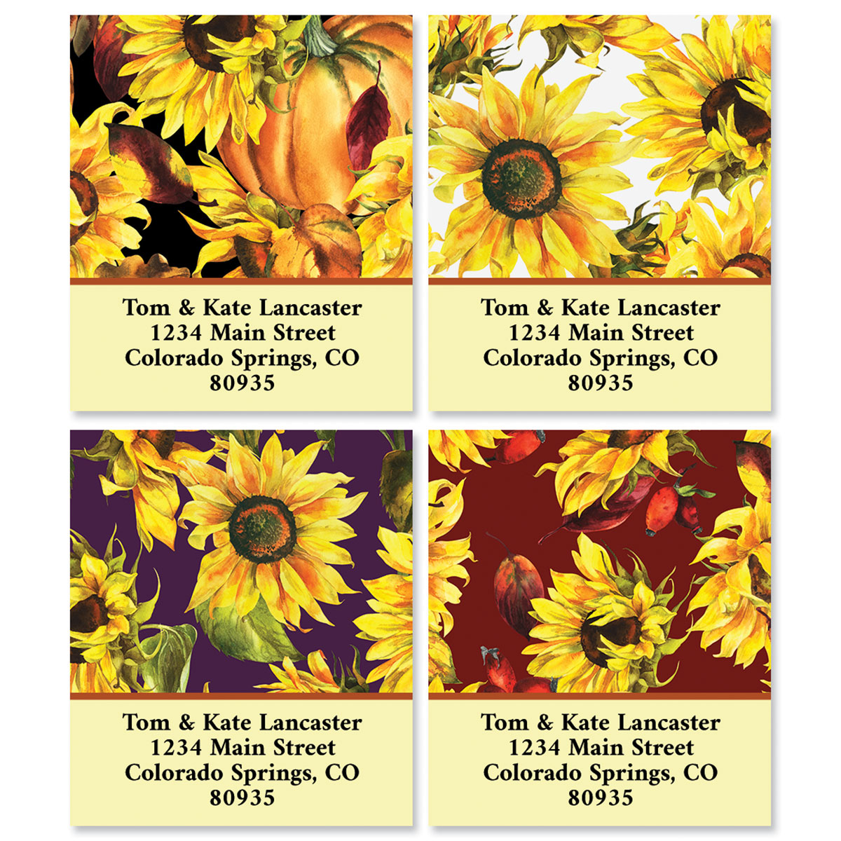 Festive Sunflowers Select Address Labels (4 Designs) Current Catalog