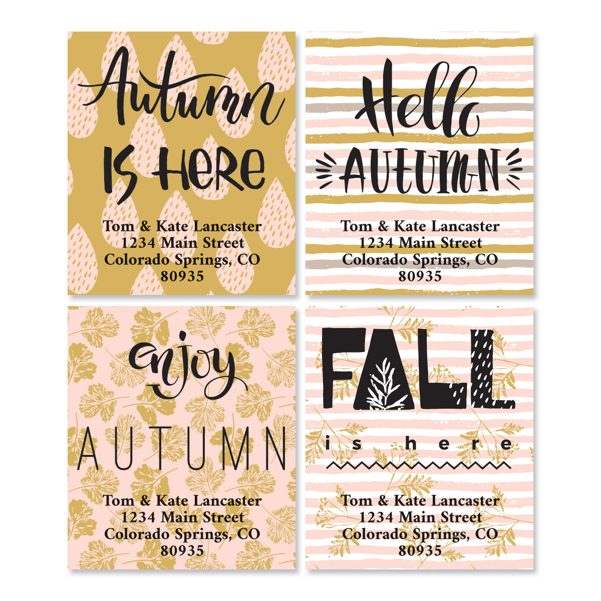 Pastel Fall Select Address Labels (4 Designs) | Current Catalog