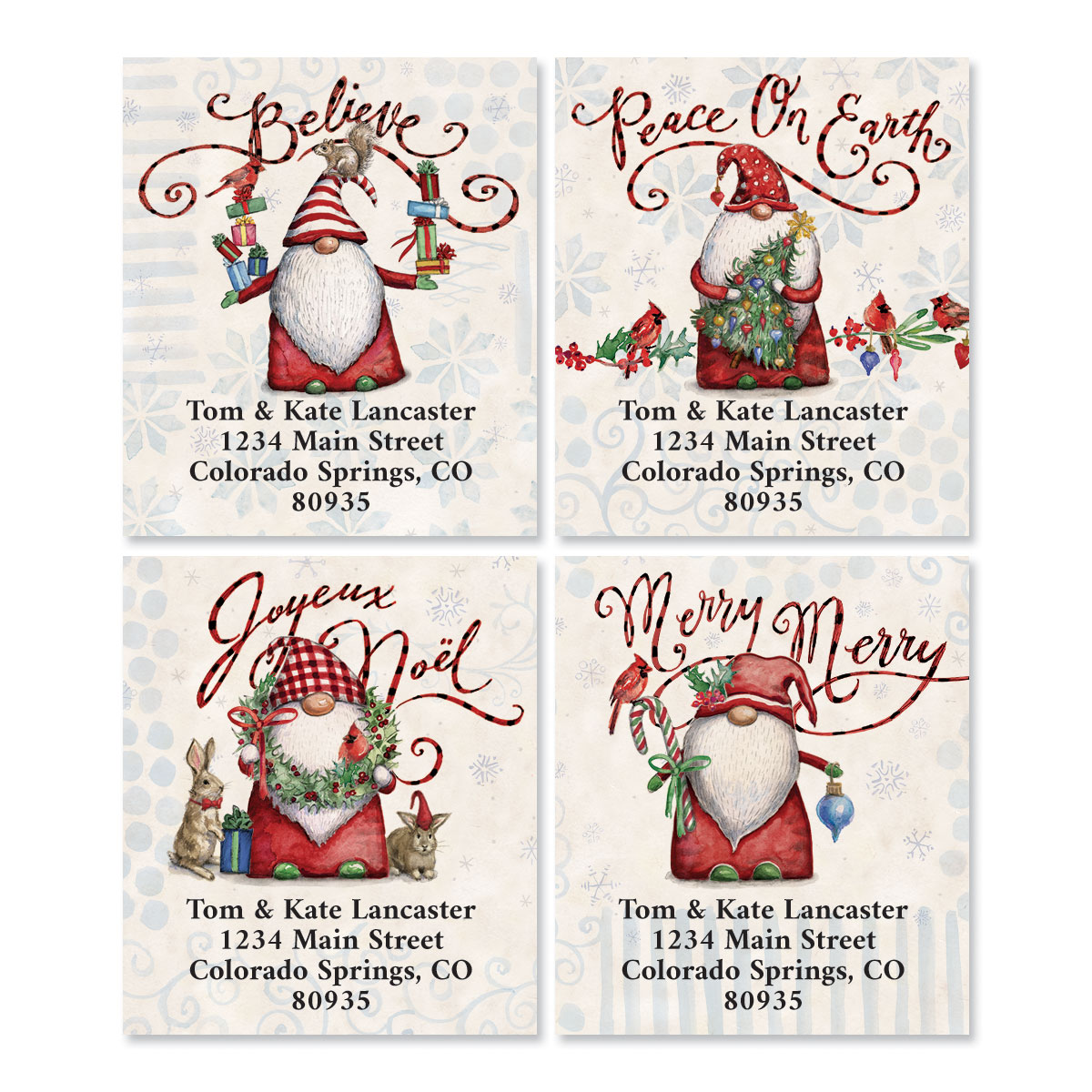 Christmas Gnomes Select Address Labels (4 Designs) | Current Catalog