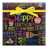 Birthday wrap, everyday wrap, gift bags, treat holders, birthday cards, and accessories